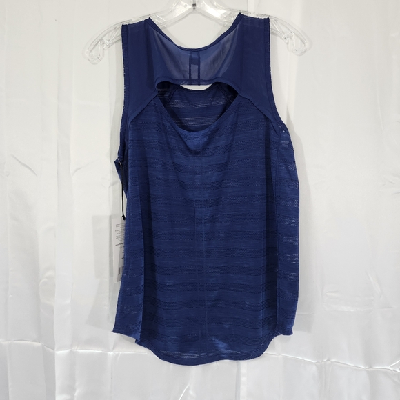 90 Degree By Reflex Size Large Blue Sleeveless Tank Top - Picture 2 of 10